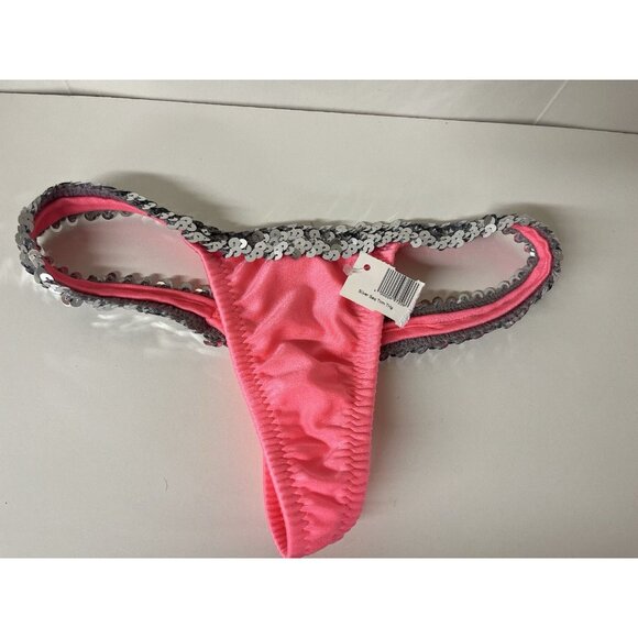 NEW Dancer Festival Silver Sequin Thong Bottom One Size Fits Most - Picture 5 of 5
